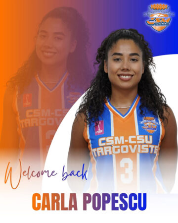 CARLA POPESCU ÎMBRACĂ DIN NOU TRICOUL CSM-CSU TÂRGOVIȘTE CARLA POPESCU ÎMBRACĂ DIN NOU TRICOUL CSM-CSU TÂRGOVIȘTE