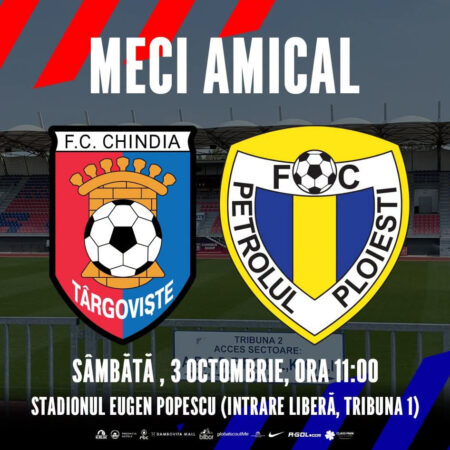 CHINDIA, TEST IMPORTANT CU PETROLUL! „LUPII GALBENI” VIN SÂMBĂTĂ LA TÂRGOVIȘTE CHINDIA, TEST IMPORTANT CU PETROLUL! „LUPII GALBENI” VIN SÂMBĂTĂ LA TÂRGOVIȘTE
