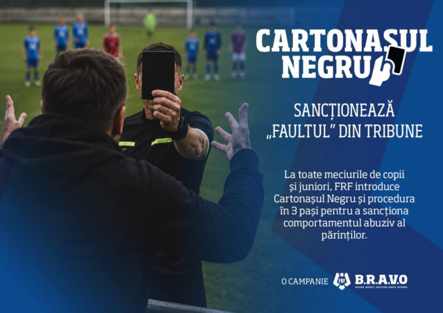 Cartonașul negru intră în fotbalul juvenil. FRF vrea să-i oprească pe adulții care pun presiune pe copii Cartonașul negru intră în fotbalul juvenil. FRF vrea să-i oprească pe adulții care pun presiune pe copii