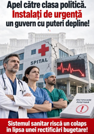 SANITAS cere urgent clasei politice un guvern cu puteri depline: „Sistemul sanitar riscă un colaps!”SANITAS cere urgent clasei politice un guvern cu puteri depline: „Sistemul sanitar riscă un colaps!”