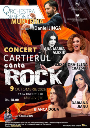 „Cartierul cântă rock”, la Târgoviște. Rock-ul și muzica simfonică se întâlnesc într-un concert spectaculos „Cartierul cântă rock”, la Târgoviște. Rock-ul și muzica simfonică se întâlnesc într-un concert spectaculos