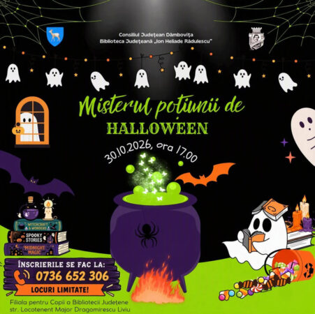 Misterul poțiunii de Halloween, o aventură pentru copii la Biblioteca Județeană Dâmbovița Misterul poțiunii de Halloween, o aventură pentru copii la Biblioteca Județeană Dâmbovița