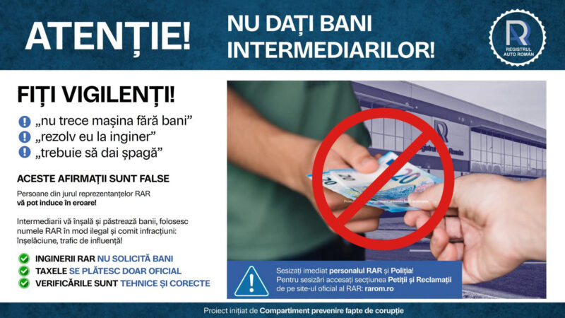 RAR Dâmbovița, mesaj ferm împotriva corupției: „Banii pot cumpăra doar iluzia că ai rezolvat-o, dar nu și siguranța ta în trafic!” RAR Dâmbovița, mesaj ferm împotriva corupției: „Banii pot cumpăra doar iluzia că ai rezolvat-o, dar nu și siguranța ta în trafic!”