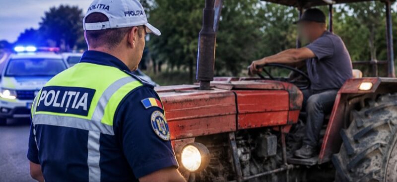 TRACTOARE NEÎNMATRICULATE, LA PLIMBARE PE DRUMURILE PUBLICE DIN DÂMBOVIȚA TRACTOARE NEÎNMATRICULATE